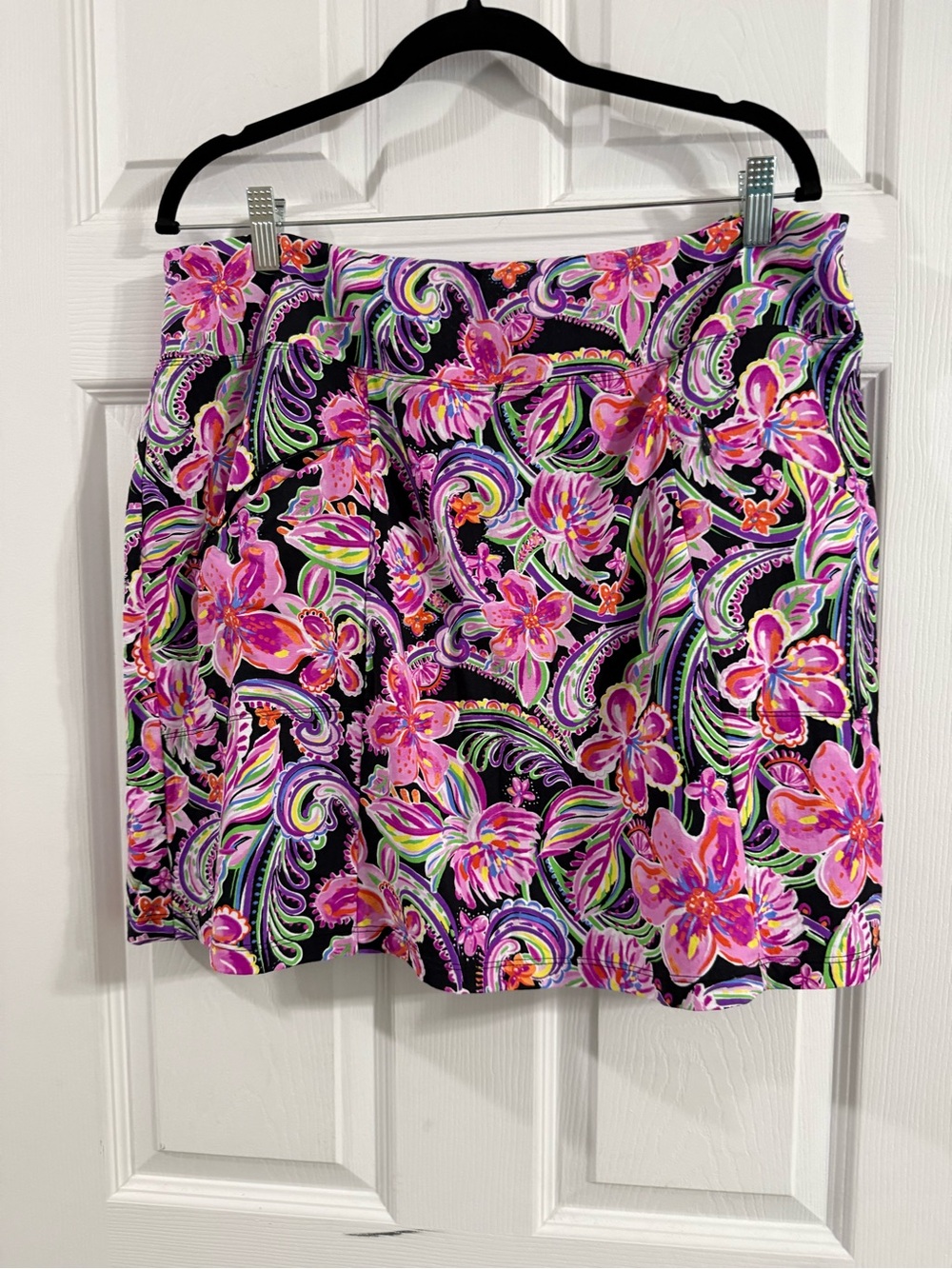 IBKUL women’s Pink Floral Paisley skort with attached shorts XL